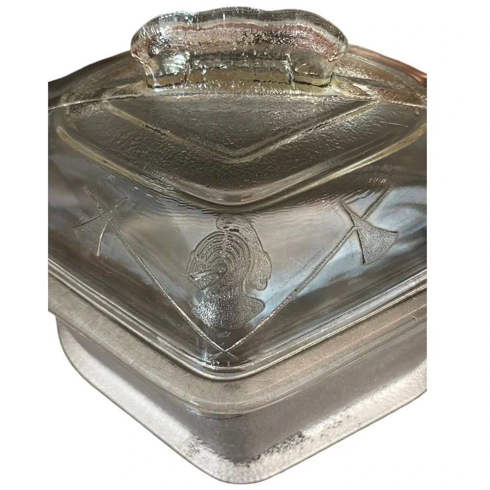 Guardian Service Cookware Hammered Aluminum Triangle Pot with Glass Lid Vintage